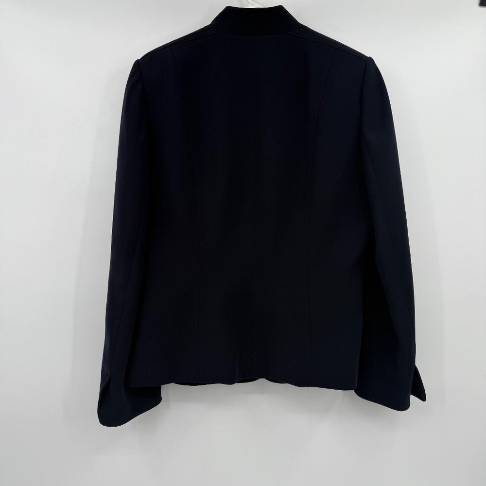 Calvin Klein Jacket Women 12 Black Buttons Blazer Coat Office Career Academia - Picture 4 of 11